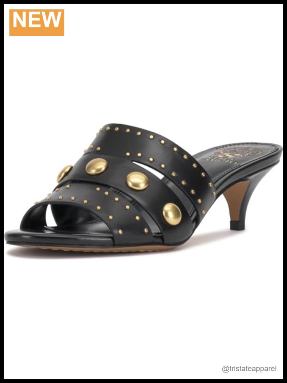Leather Kitten Heel Ankle Strap Sandals